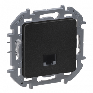 Розетка компьютерная RJ45 Cat. 6e, антрацит, INSPIRIA Legrand 673833