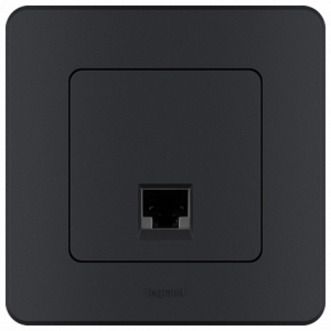 Розетка компьютерная RJ45 Cat. 6e, антрацит, INSPIRIA Legrand 673833