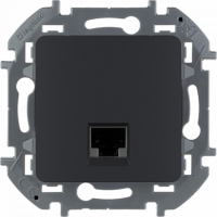 Розетка компьютерная RJ45 Cat. 6e, антрацит, INSPIRIA Legrand 673833