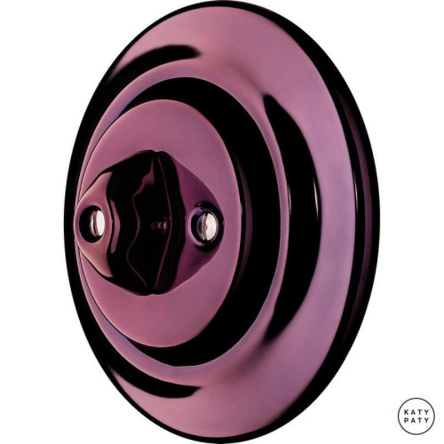 Выключатель поворотный 1 кл. перекрестный, фиолетовый металлик, Katy Paty PEMAG7 