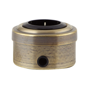 Ретро розетка c З/К из металла, бронза/чёрный Vintage М1-23-21