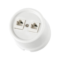 Розетка керамика компьютерная RJ45, Белый, Болонь TDM ELECTRIC SQ1820-0051