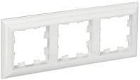 Рамка 3 местная, Белый/Белый, Brite IEK BR-M32-12-K01