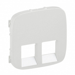 Лицевая панель розетки 2-ой комп./ телеф. RJ45/RJ11, перламутр, Valena Allure Legrand 755429