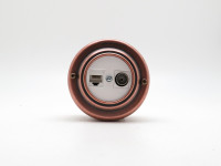 Розетка тел+комп TV+RJ45, металл, Белый\Старая медь, Petrucci 400WCUPO