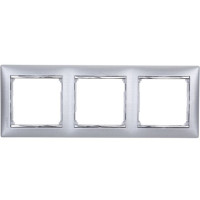 Рамка 3 местная, алюминий матовый, Valena Classic Legrand 770333