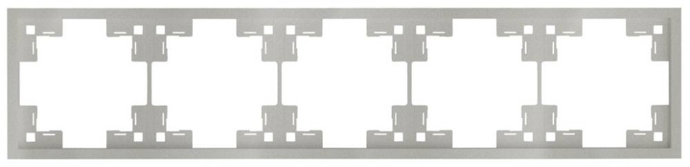 Рамка 5 местная, Платина, Standart Rikett 35850 PL
