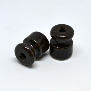 Кабельный изолятор керамика, Коричневый, ЦИОН ЕР-К