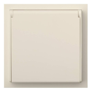 Розетка с З/К с крышкой, герметичная IP44, Кремовый сатин, Rikkett 35946 MC Розетка с З/К с крышкой, герметичная IP44, Кремовый сатин, Rikkett 35946 MC