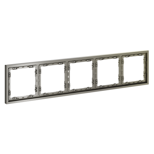 Рамка 5 местная, пластик, Шелк, Voltum S70 VLS100504