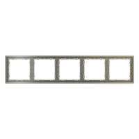 Рамка 5 местная, пластик, Шелк, Voltum S70 VLS100504