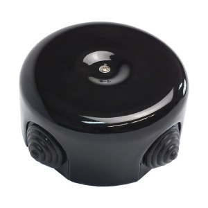 Распаячная коробка керамическая D90х45мм, цв. черный, EDISEL Verona RK90-K04