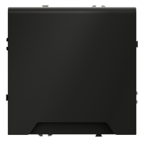 Розетка с З/К, шторками и крышкой, Черный матовый, S70 Voltum VLS040308