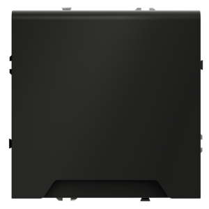 Розетка с З/К, шторками и крышкой, Черный матовый, S70 Voltum VLS040308