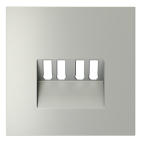 Лицевая панель для розетки акустической 4-местной, Сталь, S70 Voltum VLS001505