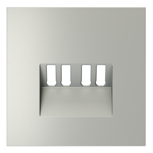 Лицевая панель для розетки акустической 4-местной, Сталь, S70 Voltum VLS001505