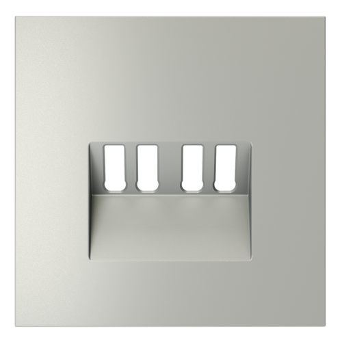 Лицевая панель для розетки акустической 4-местной, Сталь, S70 Voltum VLS001505
