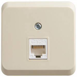 Розетка О/У телефонная RJ11, Кремовый, Этюд SE TELA-001K