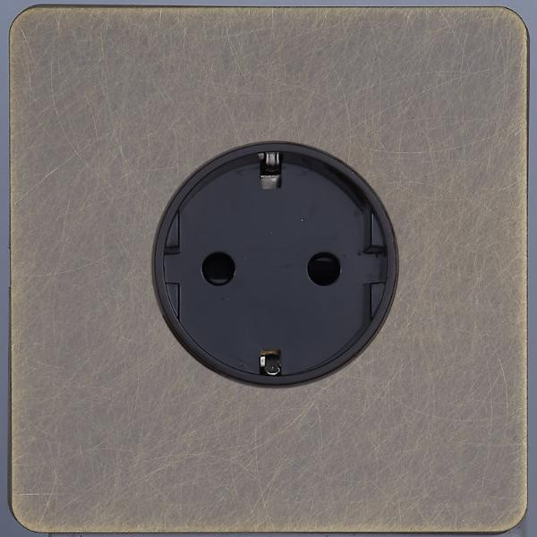 Розетка с З/К (внутренний монт.), Антик, Leon Salvador SBAN66A6A10