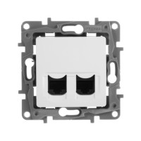 Розетка 2-я компьютерная RJ45 Cat. 5e, белая, Etika Legrand 672255