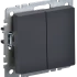 Выключатель 2 кл., Графит, Brite IEK BR-V20-0-10-K53