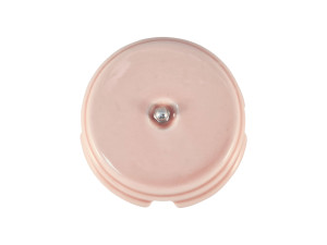 Распаечная коробка керамика D93х47, Розовый Rosa, серебристая фурнитура, Leanza КРДС