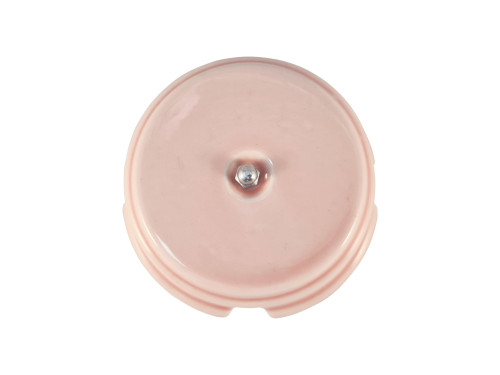 Распаечная коробка керамика D93х47, розовый rosa, серебристая фурнитура, Leanza КРДС