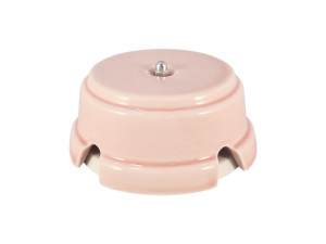 Распаечная коробка керамика D93х47, Розовый Rosa, серебристая фурнитура, Leanza КРДС