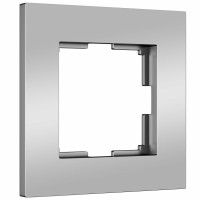 Рамка 1 местная пластик, Серебро матовый, Slab Werkel W0012965