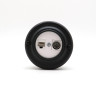 Розетка тел+комп TV+RJ45, металл, Белый\Чёрный муар, Petrucci 400WMR