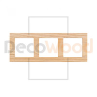 Рамка 3 местная деревянная под электрику JUNG/ABB Basic, Ясень без тонировки, DecoWood РЮАМ3-Я