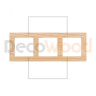 Рамка 3 местная деревянная под электрику JUNG/ABB Basic, Ясень без тонировки, DecoWood РЮАМ3-Я