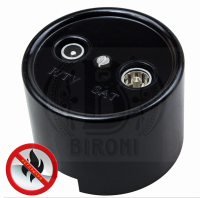 Розетка пластик телевизионная R/TV-SAT оконечная черный Bironi B1-305-23