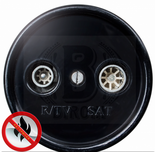 Розетка пластик телевизионная R/TV-SAT оконечная черный Bironi B1-305-23