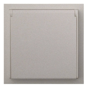 Розетка с З/К с крышкой, герметичная IP44, Платина, Rikkett 35946 PL Розетка с З/К с крышкой, герметичная IP44, Платина, Rikkett 35946 PL