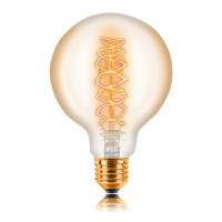 Ретро лампа накаливания G95 F5 40Вт Е27, золотистая Sun Lumen 052-009