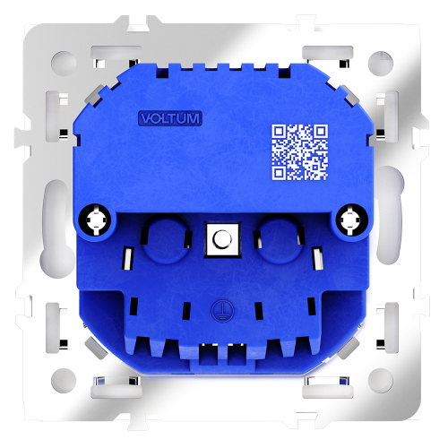 Розетка c З/К, шторками и USB зарядкой A+A, Белый глянцевый, S70 Voltum VLS040401
