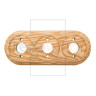 Рамка 3 местная деревянная на бревно D300 мм, ясень без тонировки, DecoWood ОМРФ3-300