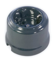 Ретро розетка керамика с 3/К, Серый, Retrika RS-800010