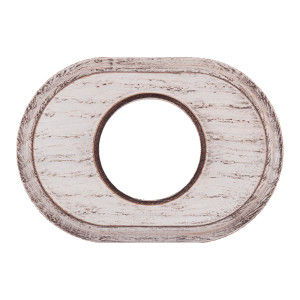 Рамка 1 местная деревянная (внутренний монт.), овал, Дуб выбеленный/Корич. патина, Salvador С21ВДК