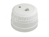 Розетка пластиковая компьютерная RJ45, белый, ТМ МезонинЪ Усадьба GE30341-01