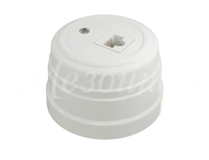 Розетка пластиковая компьютерная RJ45, белый, ТМ МезонинЪ Усадьба GE30341-01