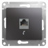 Розетка телефонная RJ11, Графит, Glossa SE GSL001381T