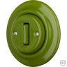 Выключатель кнопочный 1 кл. перекрестный, ярко-зеленый глянцевый, Katy Paty NICHGSl7 