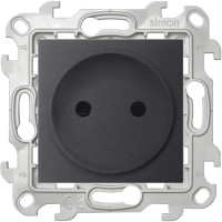 Розетка без З/К без шторок, Графит, Simon 24 2450442-038