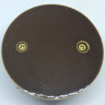 Распаечная коробка D80 из керамики с круглой крышкой, подложка береза, карамель, ЦИОН РК-КАР1