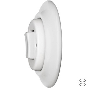 Выключатель кнопочный 1 кл. перекрестный, белый глянцевый, Katy Paty ALGW7