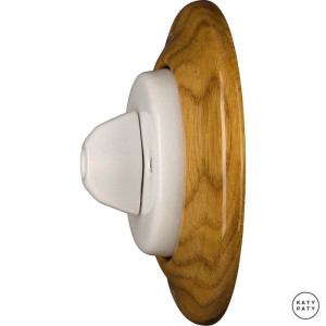 Выключатель поворотный 1 кл., американский орех глянцевый, Katy Paty LINUMG1