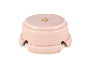 Распаечная коробка керамика D93х47, Розовый Rosa, золотистая фурнитура, Leanza КРДЗ