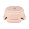 Распаечная коробка керамика D93х47, розовый rosa, золотистая фурнитура, Leanza КРДЗ